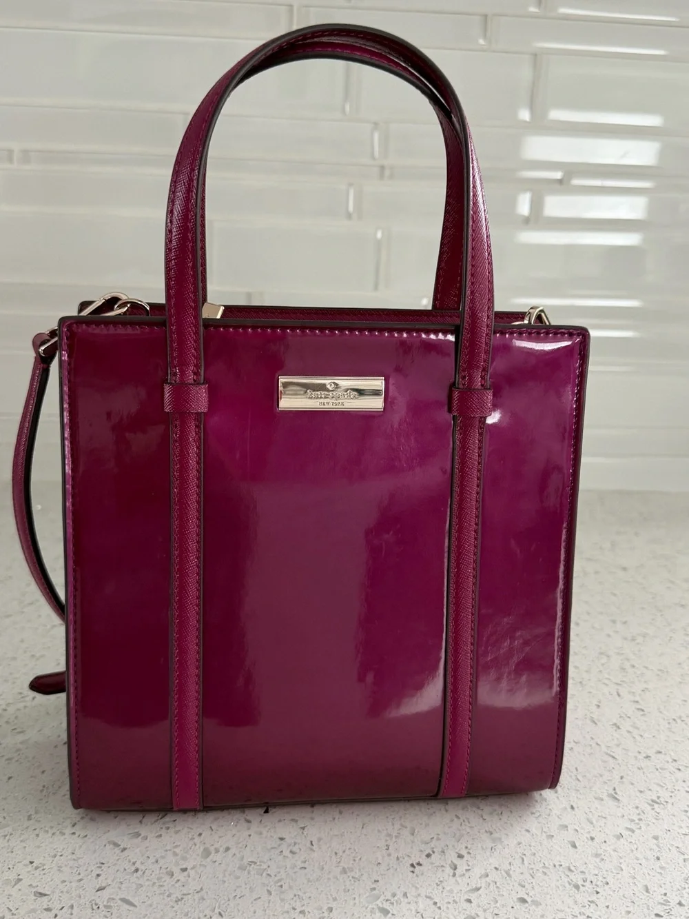 Kate Spade Kenzie Small Tote Crossbody In Dark Raspberry